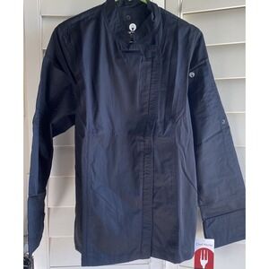 Chef Works Women M Black Hartford Cool Vent Chef Coat New! BCWLZ005